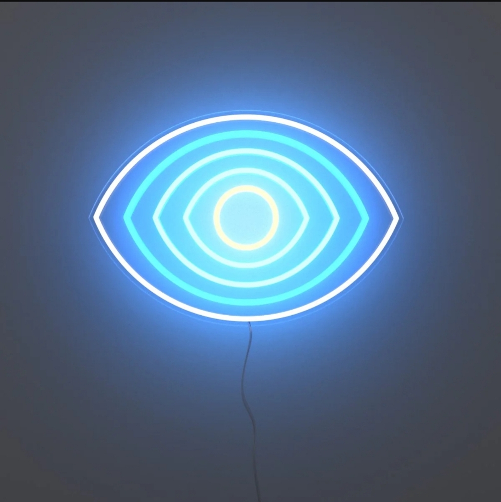 🆕 YELLOWPOP Blue (EYE) LED neon WALL LIGHT SIGN